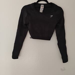 Gymshark Black Long Sleeve Crop Top